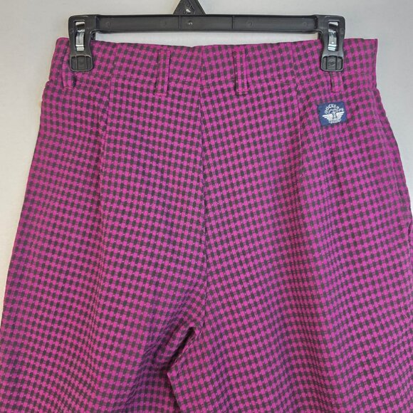 Dockers Levis Vintage Size 10 High Waist Trousers Pleated Houndstooth Deadstock - Picture 5 of 10